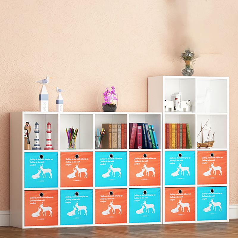 Closed Back Standard Bookcase Contemporary Engineered Wood Bookshelf