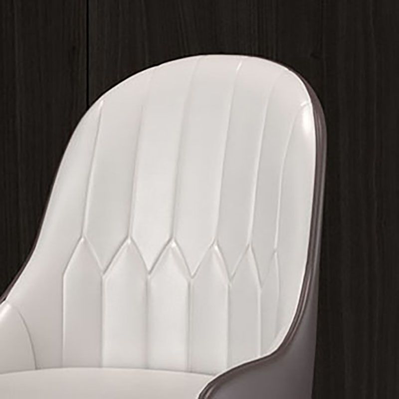 Leather Dining Chairs Scandinavian Arm Solid Back Dining Side Chair