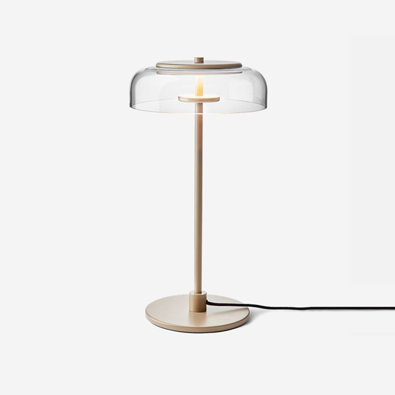 Modern Desk Lamp Household Desk Lighting Fixture with Glass Shade for Bedroom