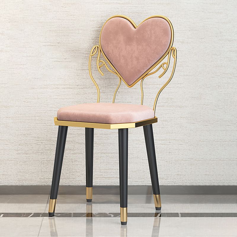 Nordic Style Velvet Dining Chair Metal Dining Chairs for Restaurant Use