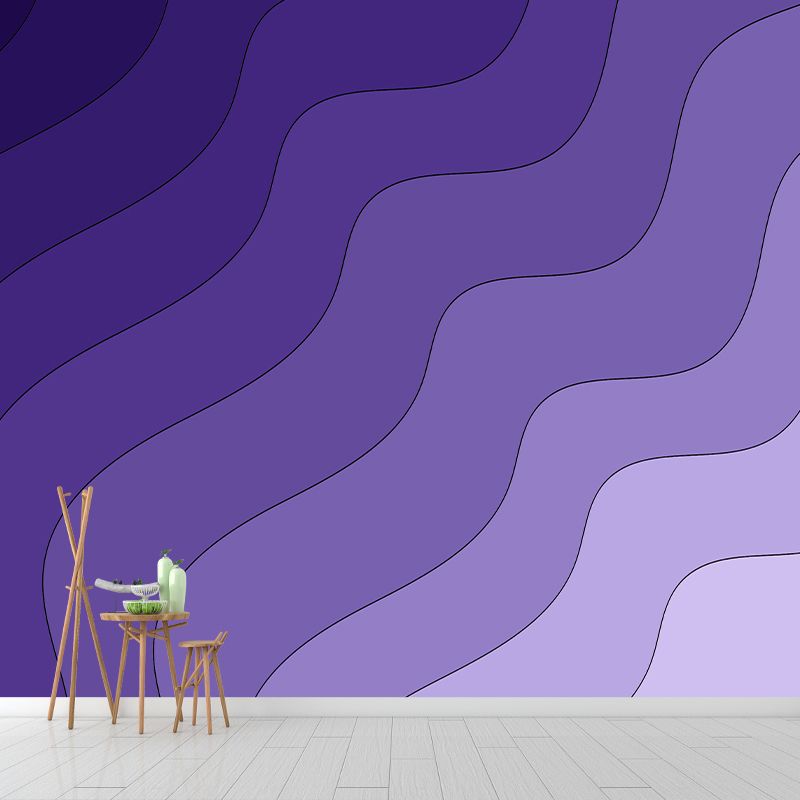 Modern Illustration Mural Wallpaper Gradient Color Indoor Wall Mural