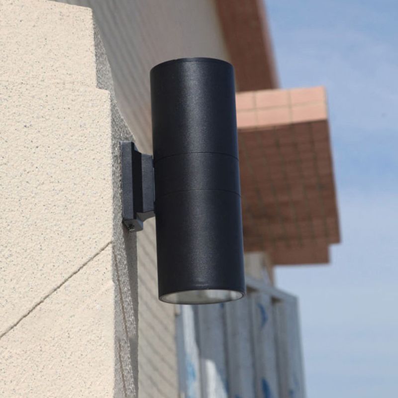 Modern Minimalist Style Cylinderical Sconce Light Fixtures Metal 2 Lights Wall Lamps