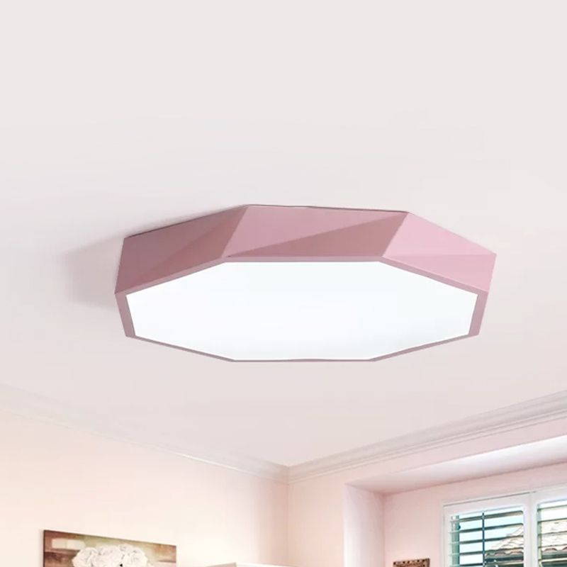 Acryl achthoekige inbouwlamp Macaron LED-plafondlamp voor kinderslaapkamer met snoepkleur