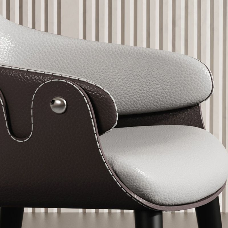 Home Faux Leather Dining Chairs Black Legs Dining Room Chair