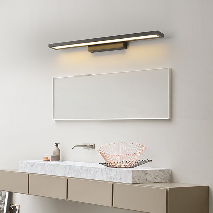 Rectangle Vanity Lighting Fixtures Modern Minimalist Style Metal  Vanity Sconces