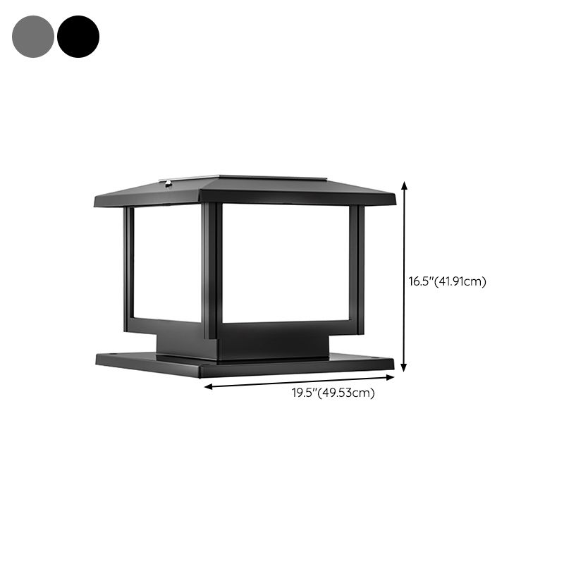 Modern LED Pillar Light Minimalist LED Solar Lighting Fixture for Garden
