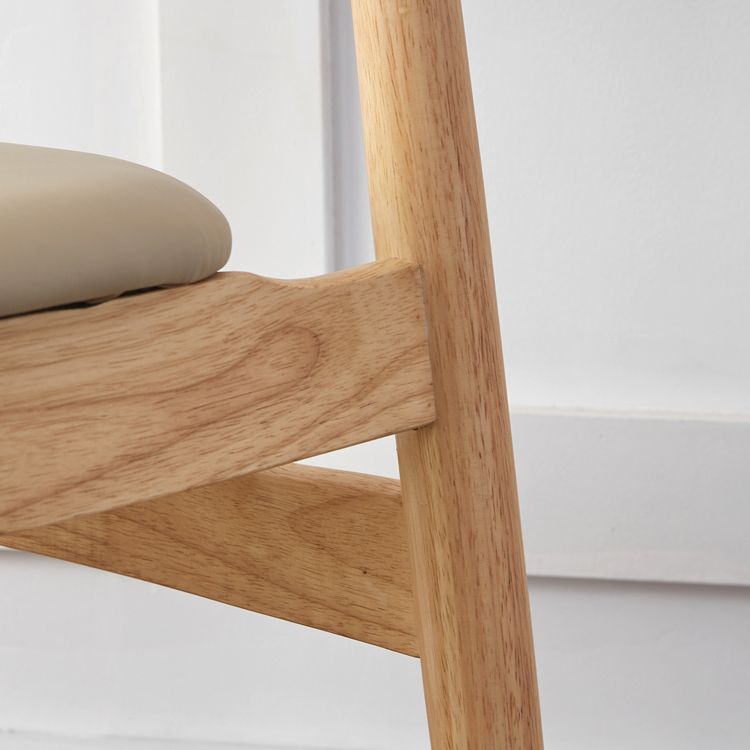 Contemporary Indoor Solid Wood Open Back Dining Side Chair for Restaurant