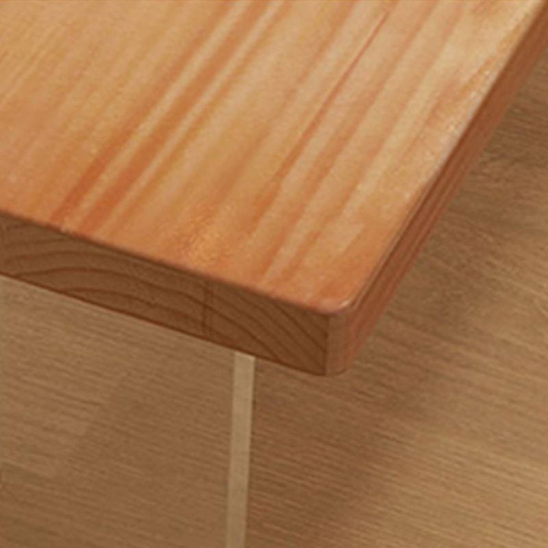 Rectangle Acrylic Base Dining Table Medieval Modern Style Wood Table for Kitchen
