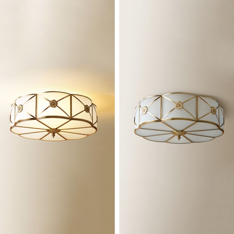 Glass Ceiling Light Fixture Minimalist Style Ceiling Flush Mount