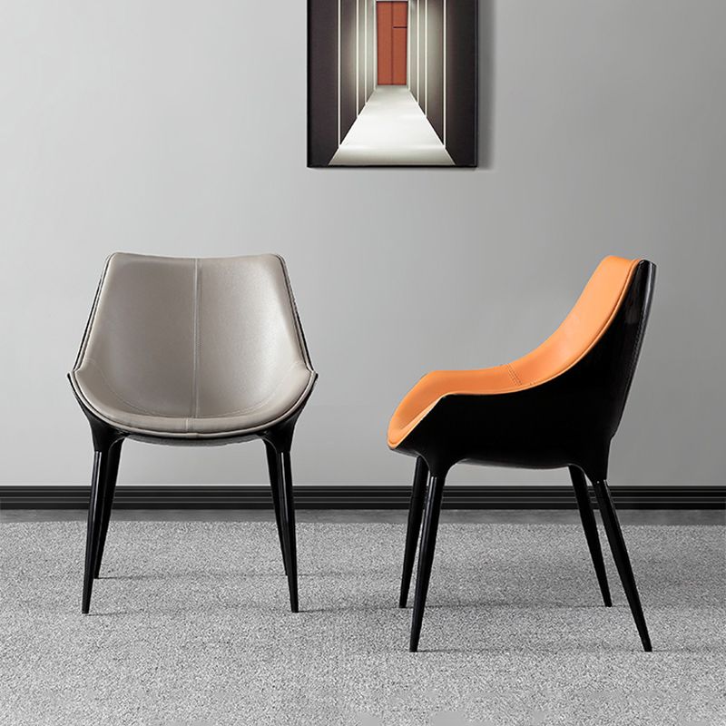 Chaises de salle à manger de style contemporain, chaises d'appoint avec pieds en métal pour cuisine