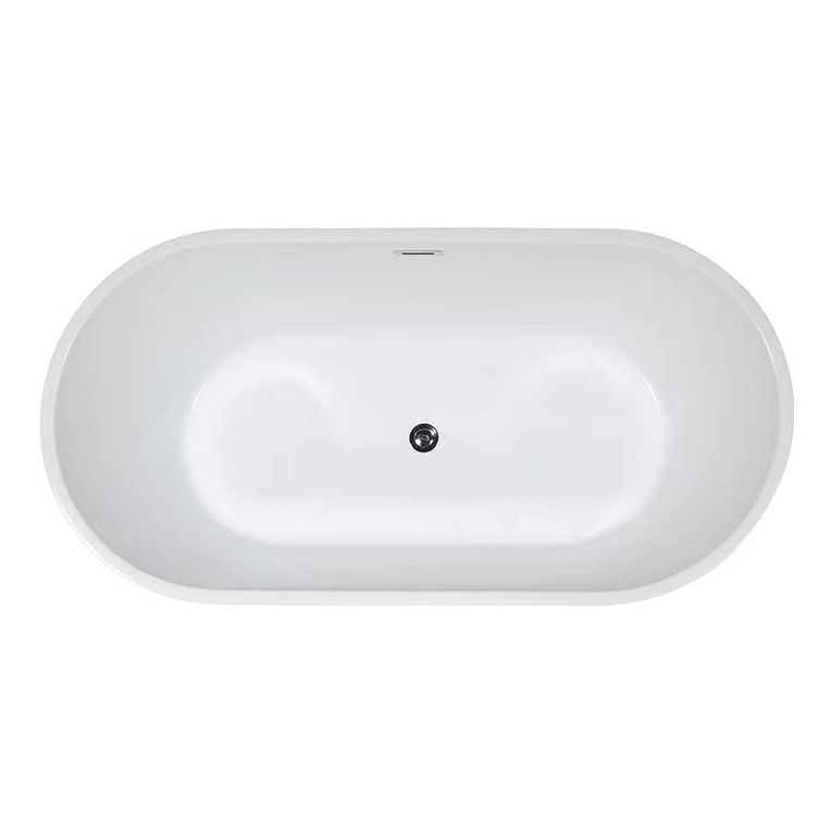 Antique Finish Soaking Bathtub Modern Back to Wall Oval Bath Tub