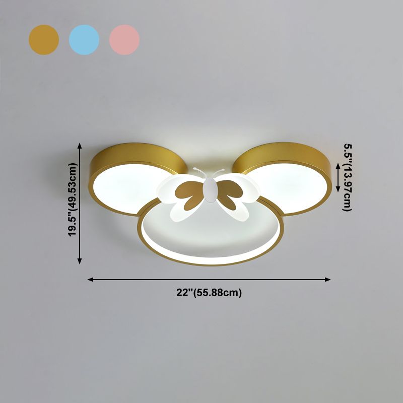 Modern Style LED Ceiling Lights Lovely Cartoon Flush-mount Lamp for Kid's Room