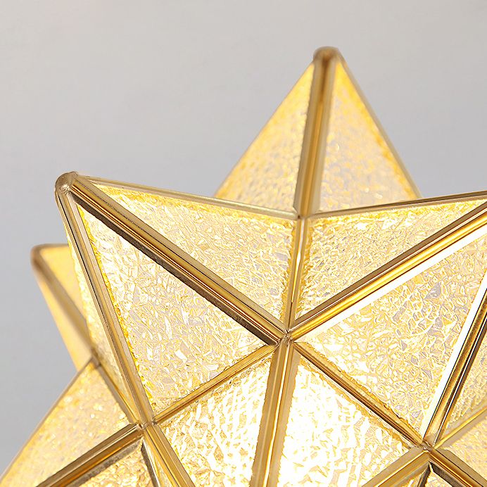 Lámpara de techo geométrica Cobre moderno 1 Montaje de alambre de luz con agujero 2-3.5 '' Dia para el pasillo