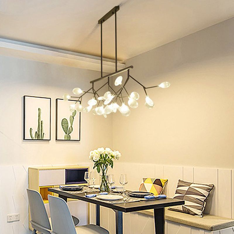 Contemporary Dining Room Lighting 27-Light Sputnik Island Lamp