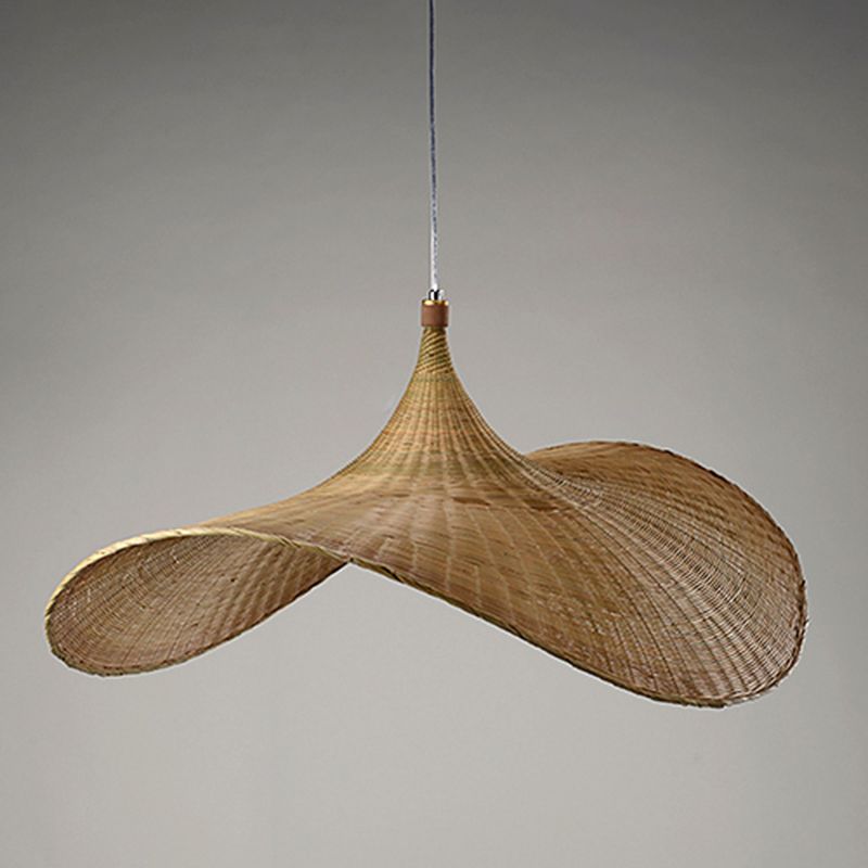 Rattan Hanging Light Modern Style Pendent Lighting Fixture for Living Room