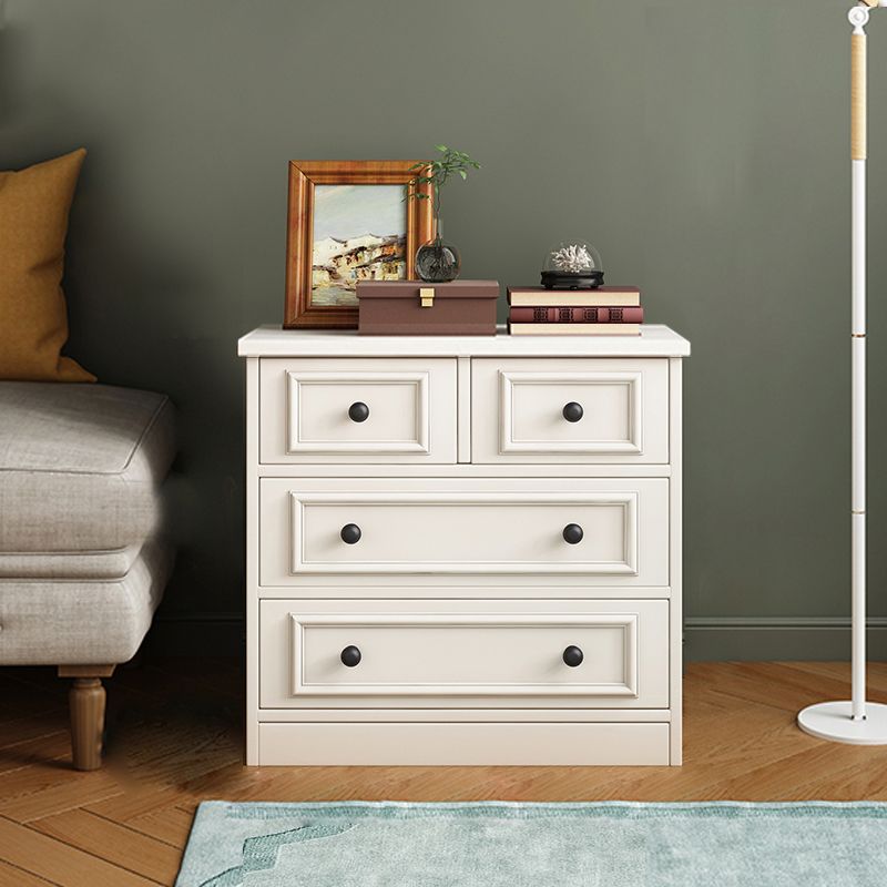 Contemporary Rectangle Chest/Cabinet with Drawers in Rubberwood