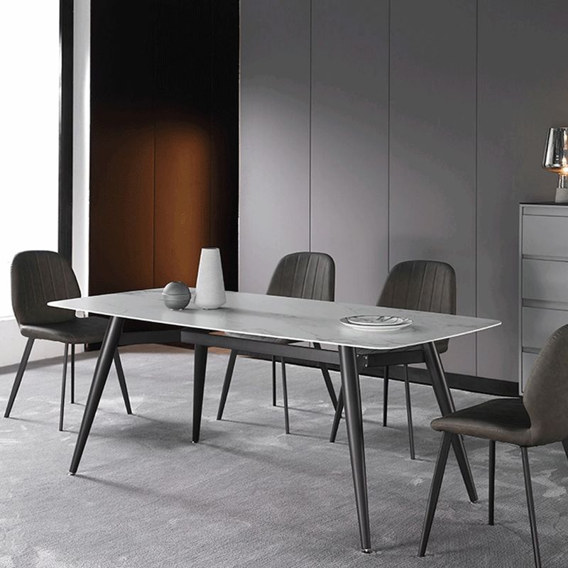 Industrial Dining Side Chair Wingback PU Leather Dining Chair