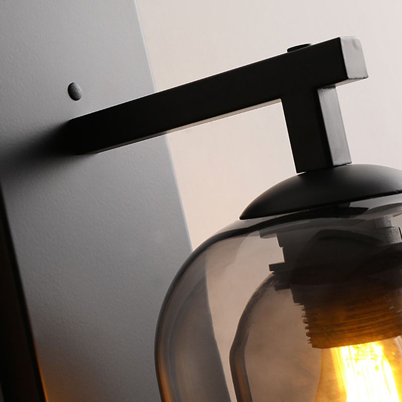 Lampada montata a parete a parete singola con sconde murale di stile industriale per camera da letto