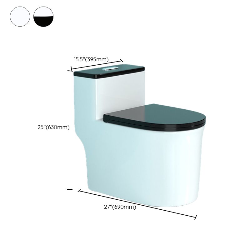 Modern Porcelain Floor Mounted Flush Toilet All In One Siphon Jet Toilet