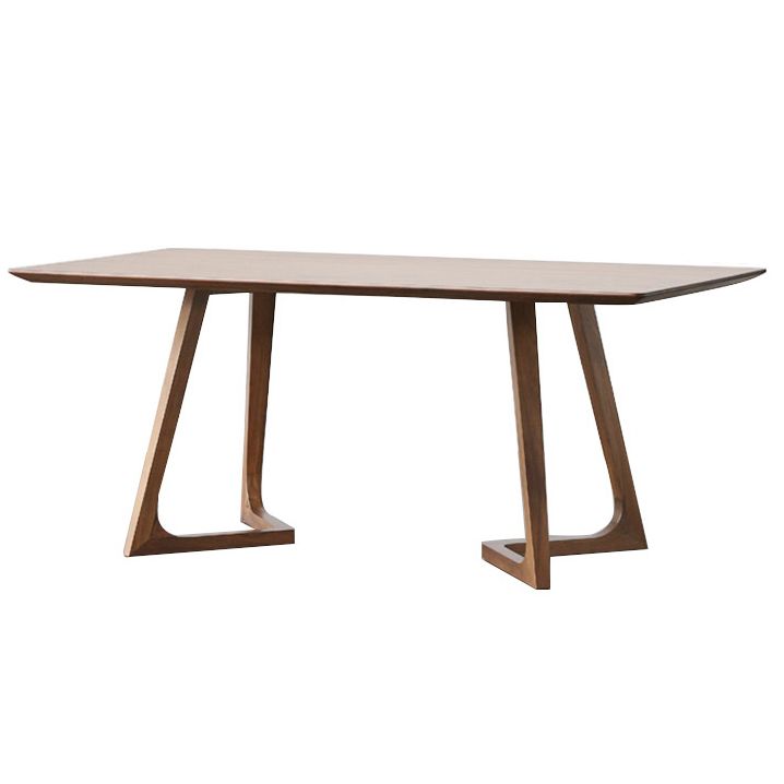 Double Pedestal Home Furniture Pine Solid Wood Rectangle Dining Room Collection