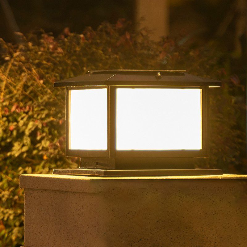 Modern LED Pillar Light Minimalist LED Solar Lighting Fixture for Garden