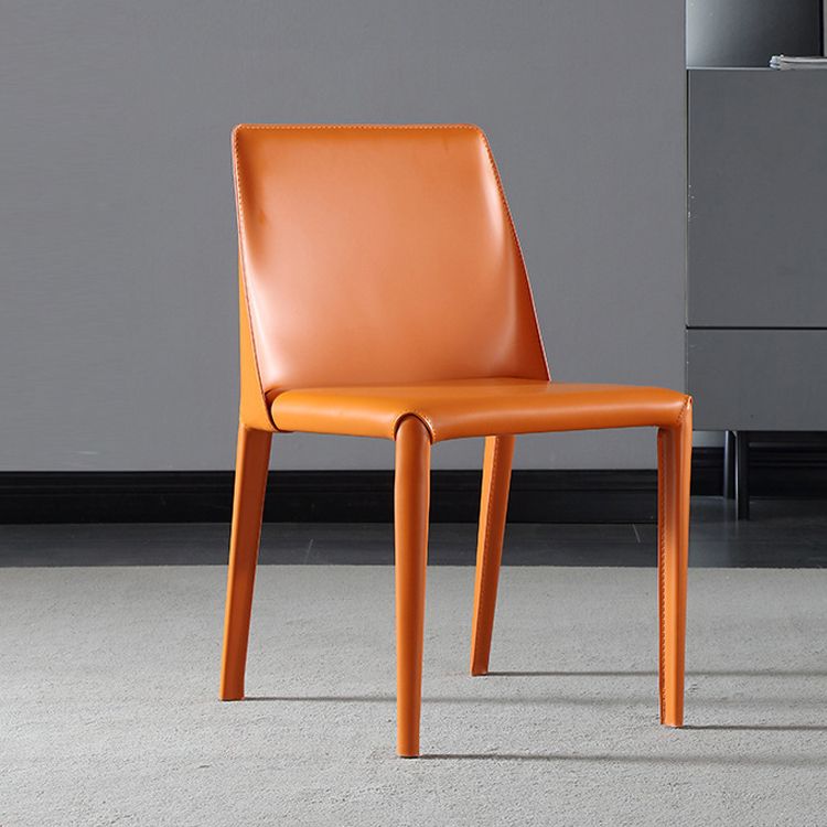 Chaises de salle à manger style contemporain Chaises de cuisine sans accoudoirs avec pieds en métal