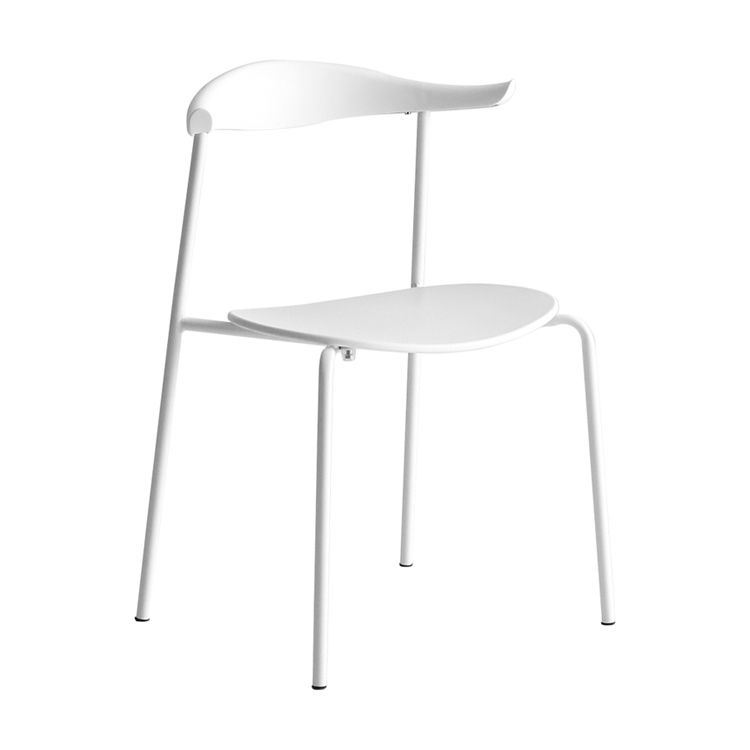 Minimalistische stijl Open achterkant Dining Side Chair Less Dining zijstoel voor huis (set van 2)