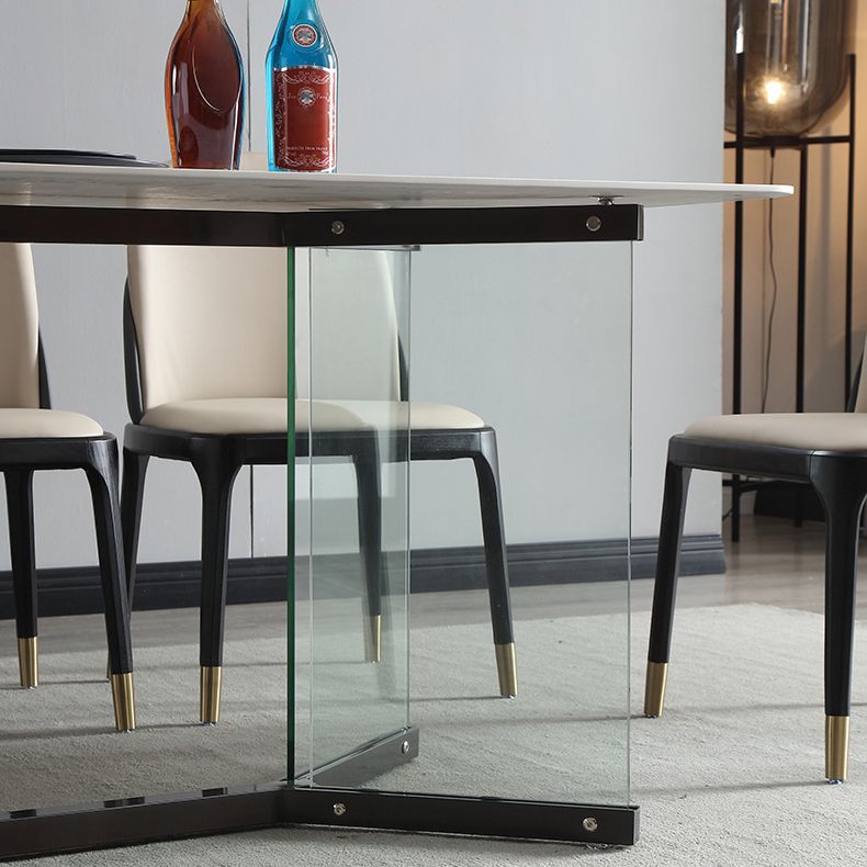 Designer Style Sintered Stone Dining Set Rectangle 1/2/5/7 Pieces Dining Room Table Set