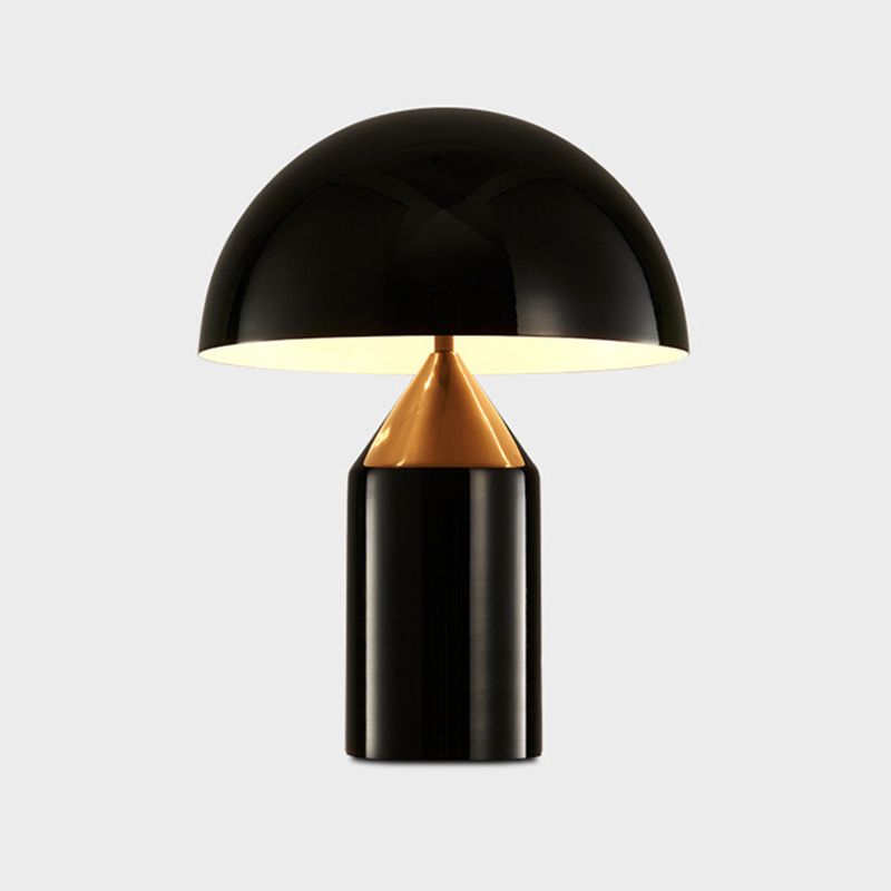 Dome Tavola in metallo Luce post-moderna 2 lampadina nera Lampada per soggiorno