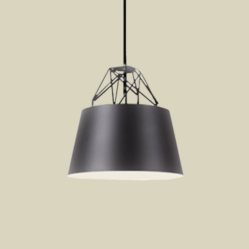 Restaurante de luz colgante de la forma del tambor de aluminio 1 luz colgante moderna ligera con alambre de hierro
