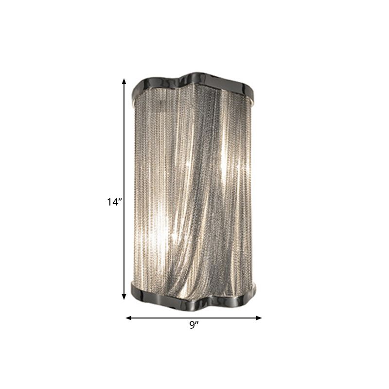 Glands en aluminium Flush Sconce Contemporain 1-Light Finish Finish Murd Murd Light