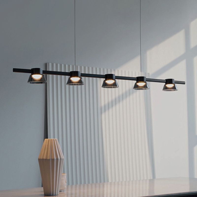 Modern Hanging Island Light Glass LED Hanging Lighting Fixture for Sitting Room