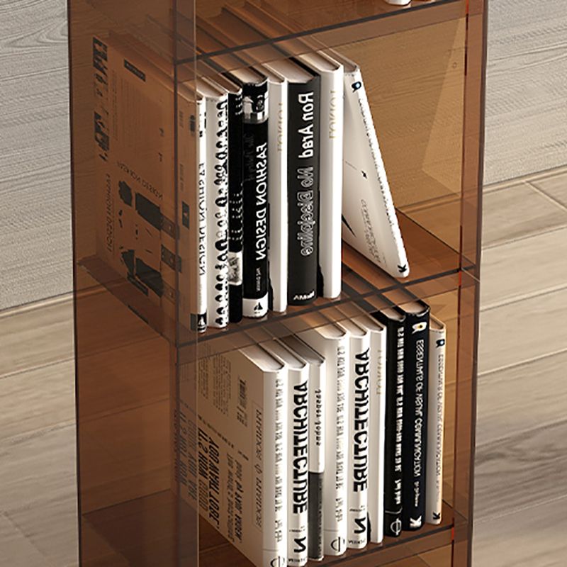 Acrylic Bookshelf Scandinavian Style Closed Back Bookcase for Home Office Study Room