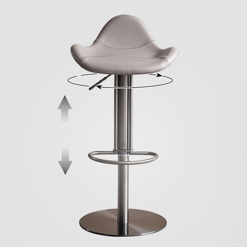 Industrial Adjustable Bar Stool Leather Backrest Counter Stool for Bristol
