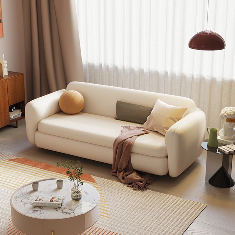 Slipcovered Sofa Bed with Square Arm and Cushios Back,37.40" W
