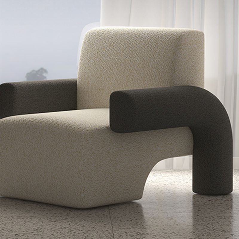 Nordic Style Living Room Velvet Round Arms Tight Back Arm Chair