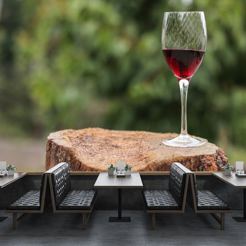 Commercial Use Red Wine Mural Wallpaper Stain Resistant Wall Decor for Bar