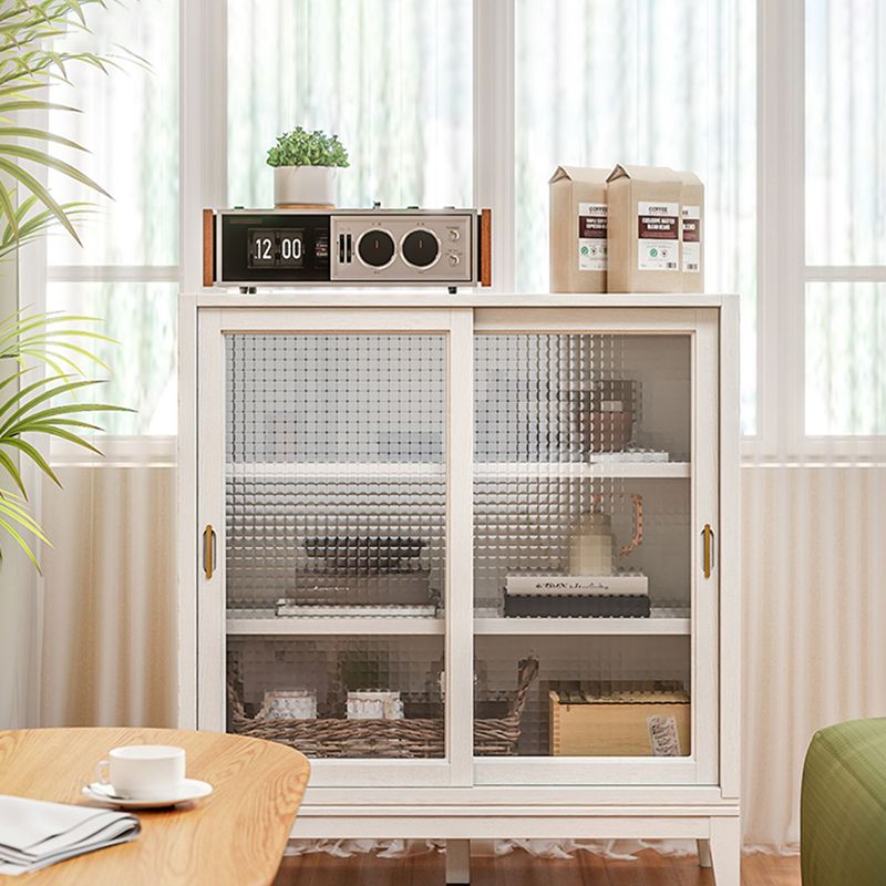 Modern Style Closed Back Book Shelf Wooden Bookcase in White