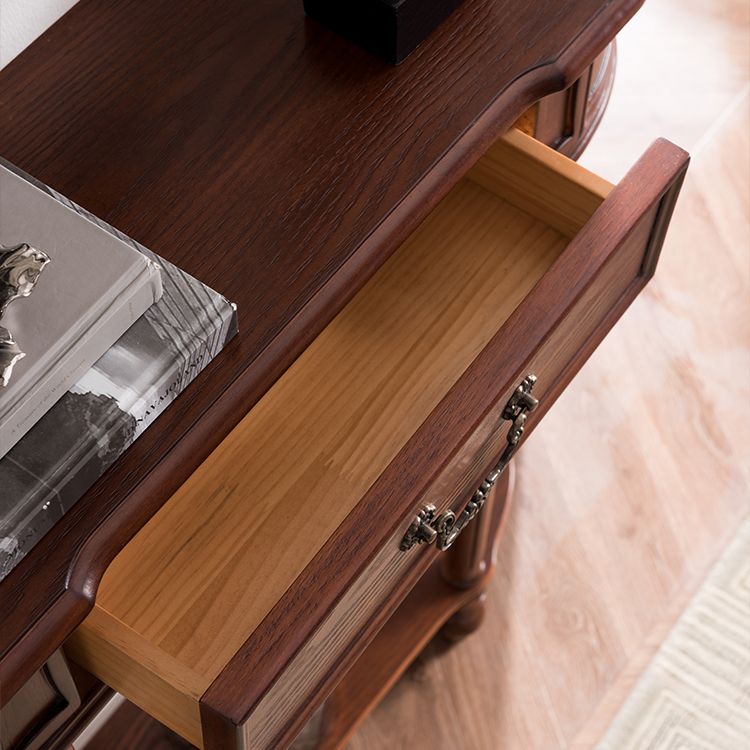 Mid-Century Modern Console Table Wooden Accent Table for Hall