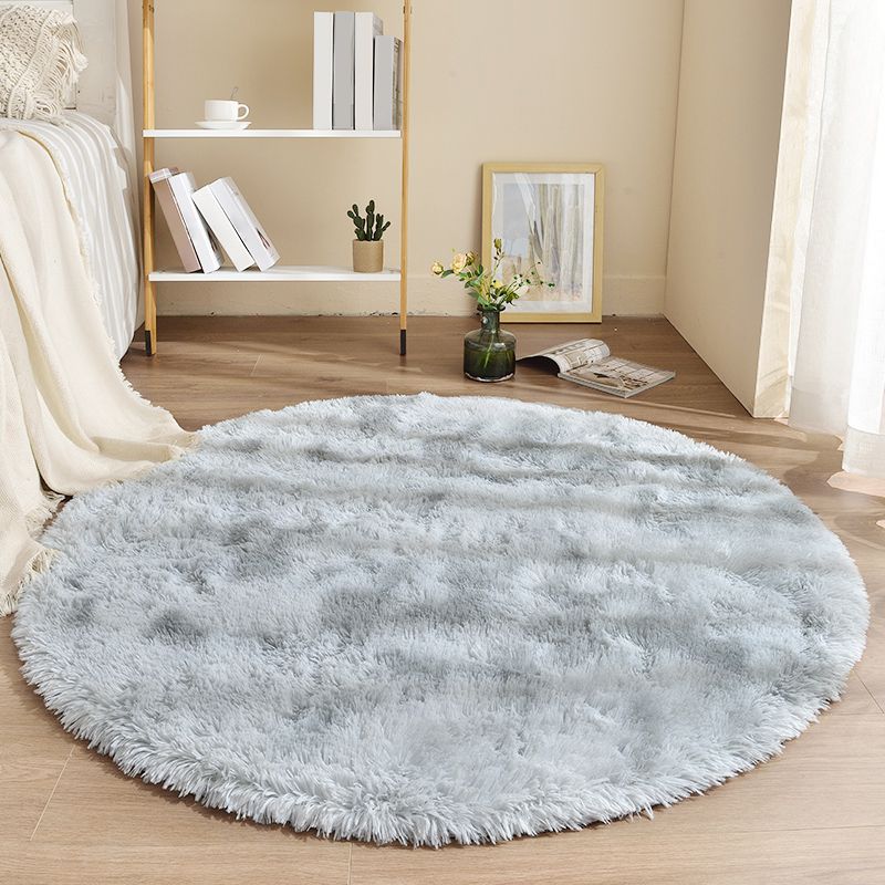Chic Grey Area Carpet Solid Color Plush Area Rug Stain Resistant Rug for Drawing Room