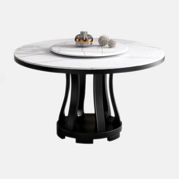 Eigentijdse ronde vorm tafel gesinterde steen witte standaard eettafel voor keuken