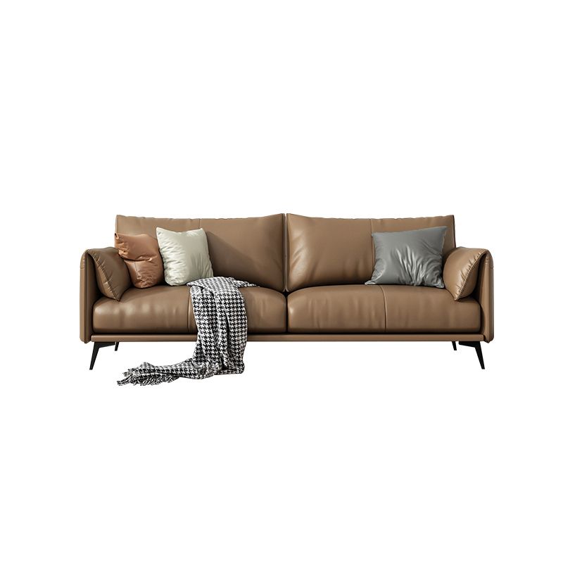 Contemporary Brown Cushions Standard Pillow Top Arm Stain Resistant Sofa