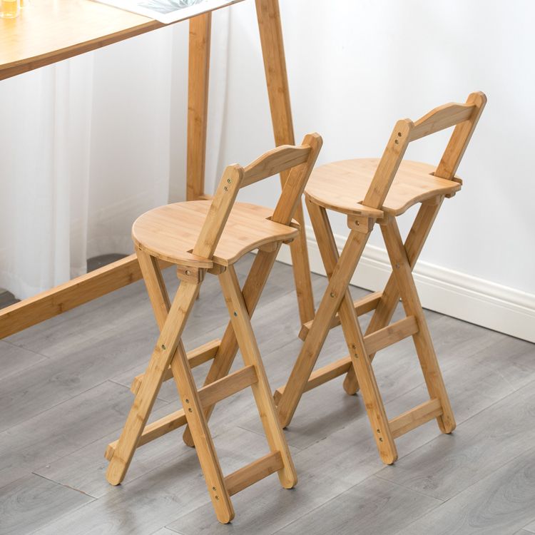 Taburete moderno de barras plegables plegables de madera con pedal con pedal