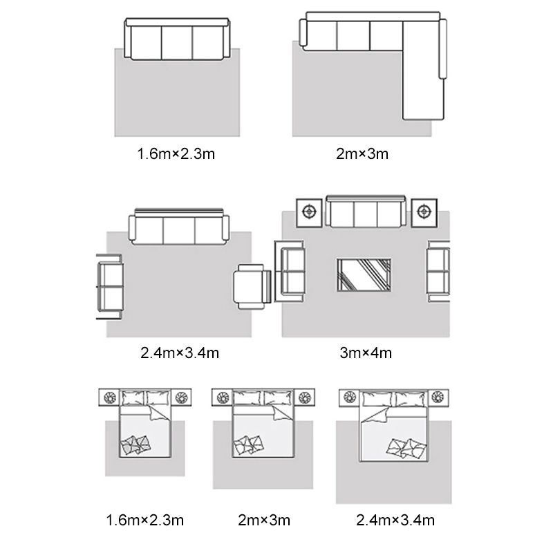 Modern Geometric Pattern Carpet Grey Polyester Area Rug Stain Resistant Area Rug for Home Decor