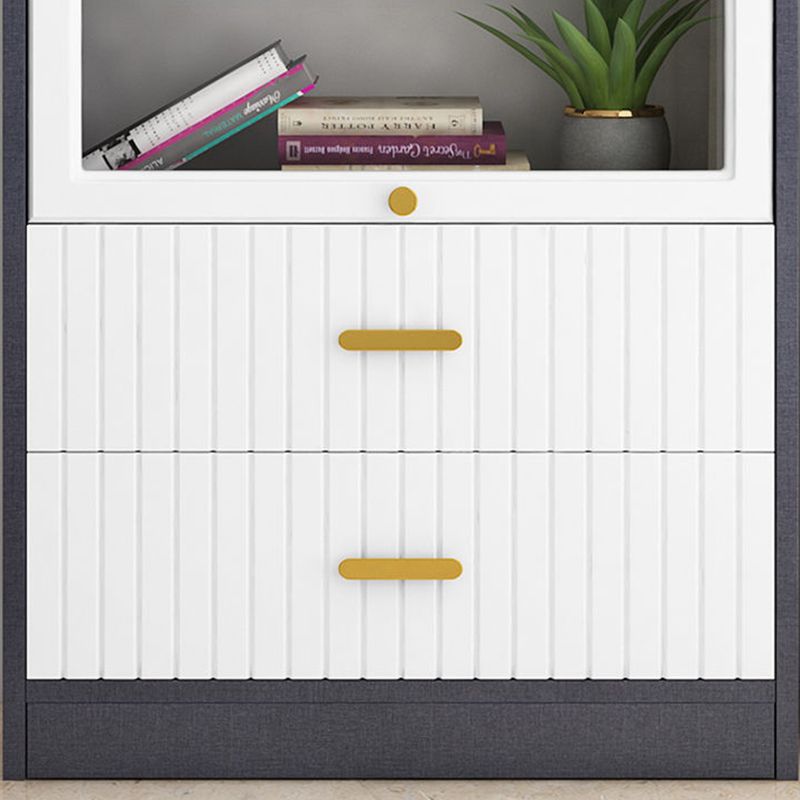 Contemporary Wood Bookshelf Standard Book Shelf for Home Office 11.8" Wide