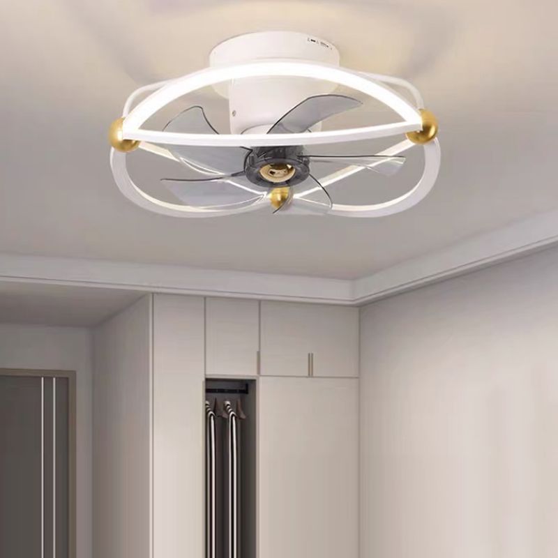 Lampe à fans rotatif à 360 degrés à 360 degrés Minimaliste Metal Bedroom Semi Flush Mount Light Light