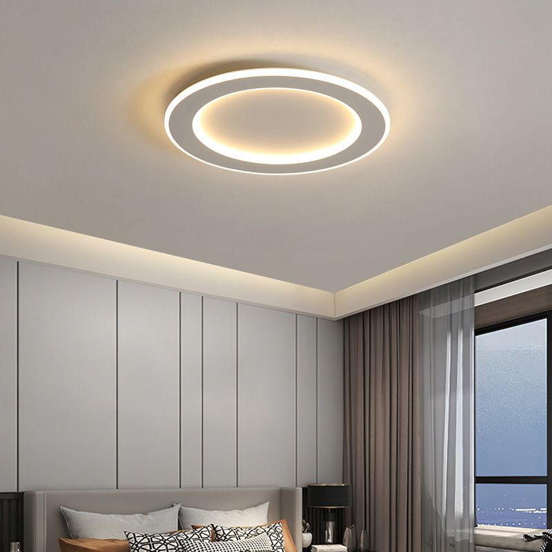 LED Ceiling Light White Round Ceiling Mount Light with Acrylic Shade for Bedroom