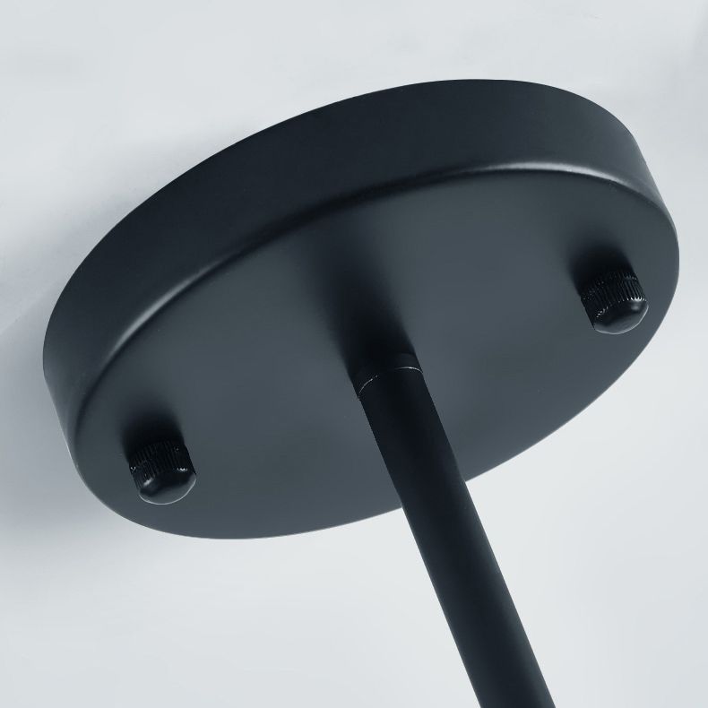 Modern Metal Chandelier Light Fixtures Black Multi-Head Suspension Pendant Lamps for Living Room