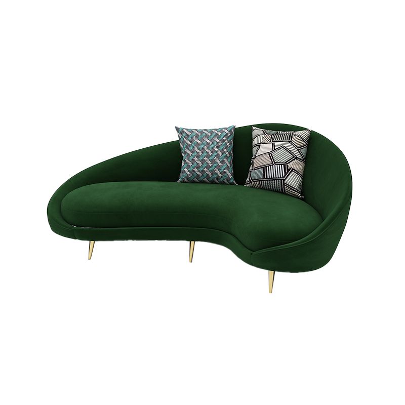 Contemporary Curved Sofa with Slopped Arm for Apartment Sofa