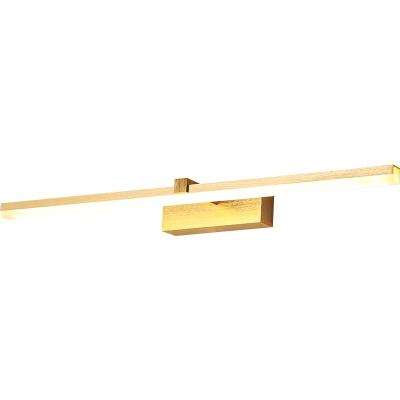 Gold Stick Shaped Bath Lighting Simplicity Metal LED Vanity Light Fixture for Bathroom